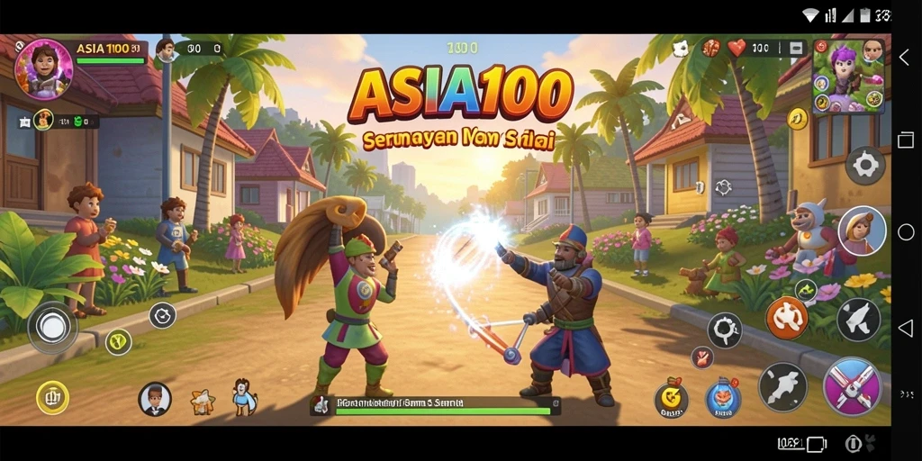 ASIA100: Tampilkan gameplay santai yang seru dan menarik.