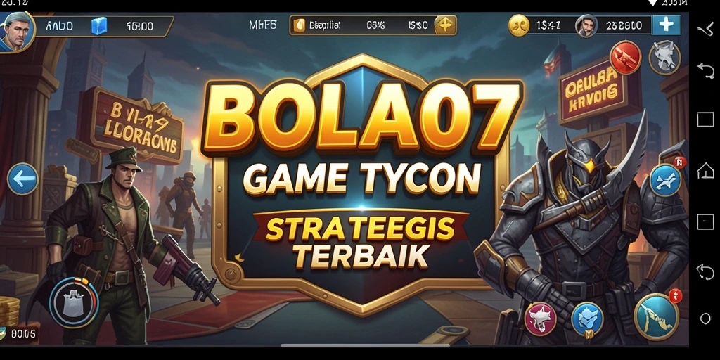 Tampilan dinamis gameplay BOLA07 dengan manajemen klub sepak bola.