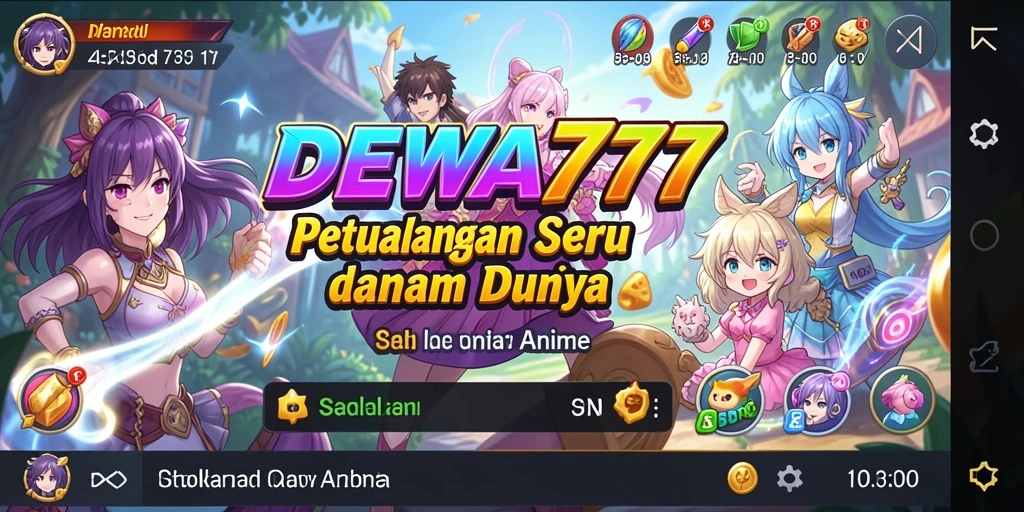 Tampilkan gameplay DEWA777 dengan karakter Anime yang menarik.