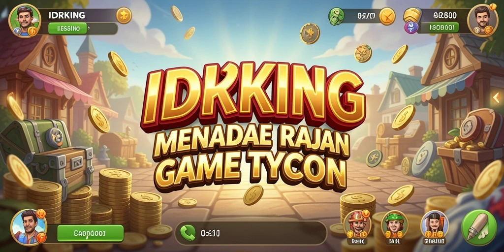 Tampilan menarik gameplay dalam IDRKING, memperlihatkan aspek Tycoon.