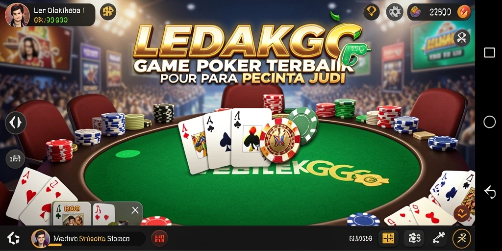 Tampilan gameplay Poker di LEDAKGG yang seru dan interaktif.