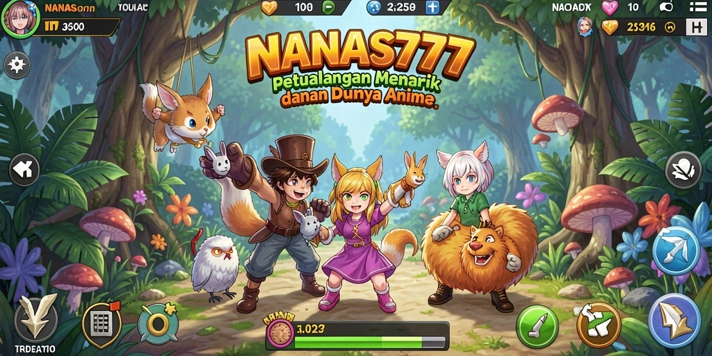 Tangkapan layar NANAS777 menampilkan aksi seru dalam permainan Anime.
