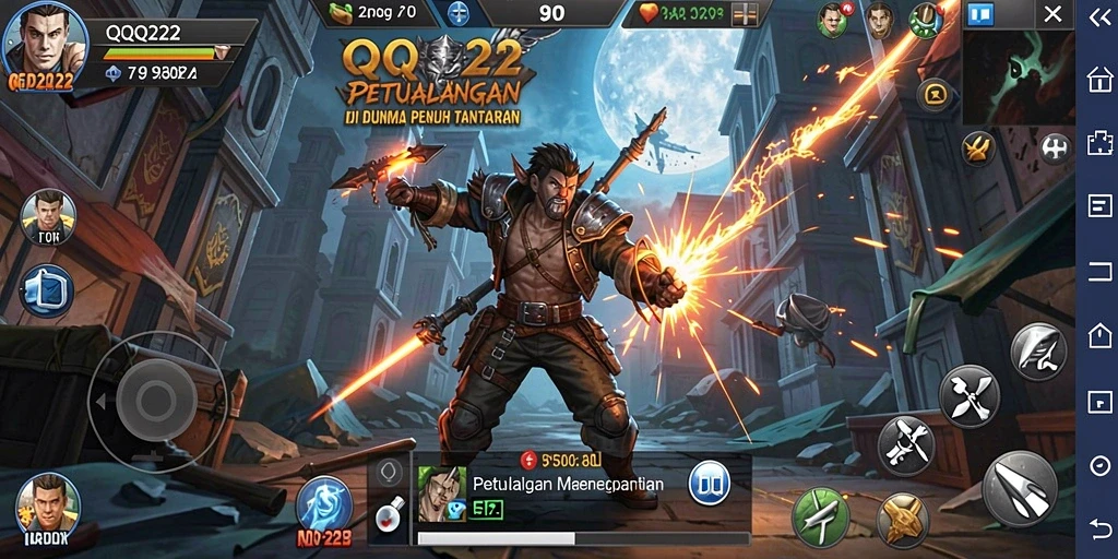 Tangkapan layar gameplay QQ222 yang menunjukkan petualangan mendebarkan.