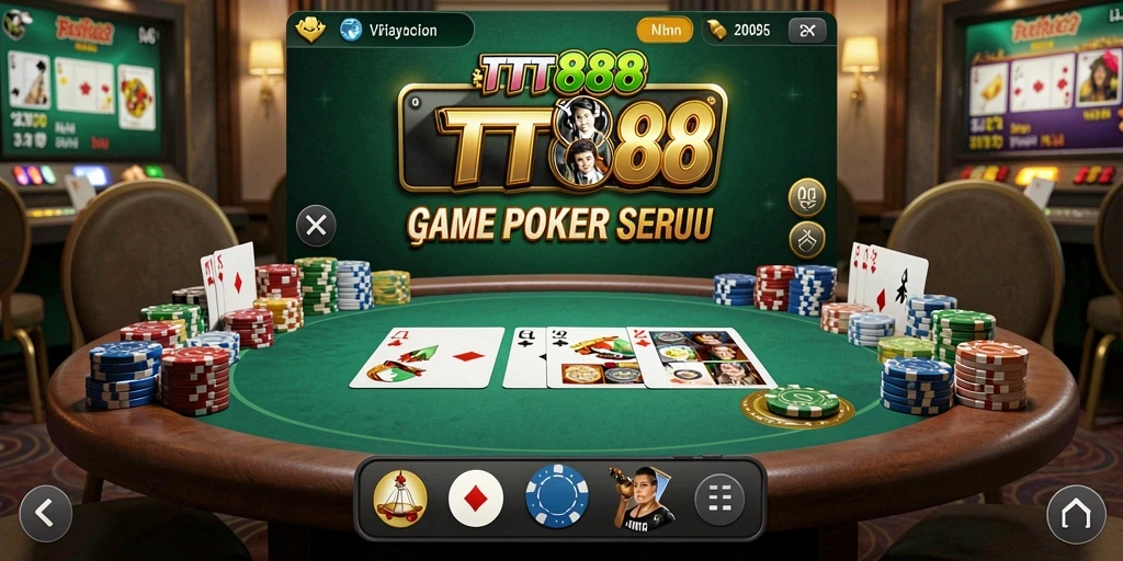 Tampilan gameplay poker yang menarik di TTT888.